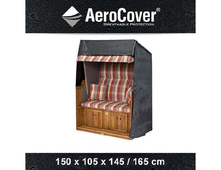 AeroCover Atmungsaktive XL Schutzhülle für Strandkörbe 150x105x145/165 cm